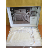 TM MODA BOX Покрывало жакардовое 240*260 ATIKE крем