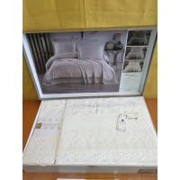 TM MODA BOX Покрывало жакардовое 240*260 MERYEM крем