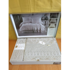TM MODA BOX Покрывало жакардовое 240*260 MERYEM серый