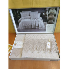 TM MODA BOX Покрывало жакардовое 240*260 NEVA беж