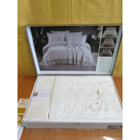 TM MODA BOX Покрывало жакардовое 240*260 NEVA крем