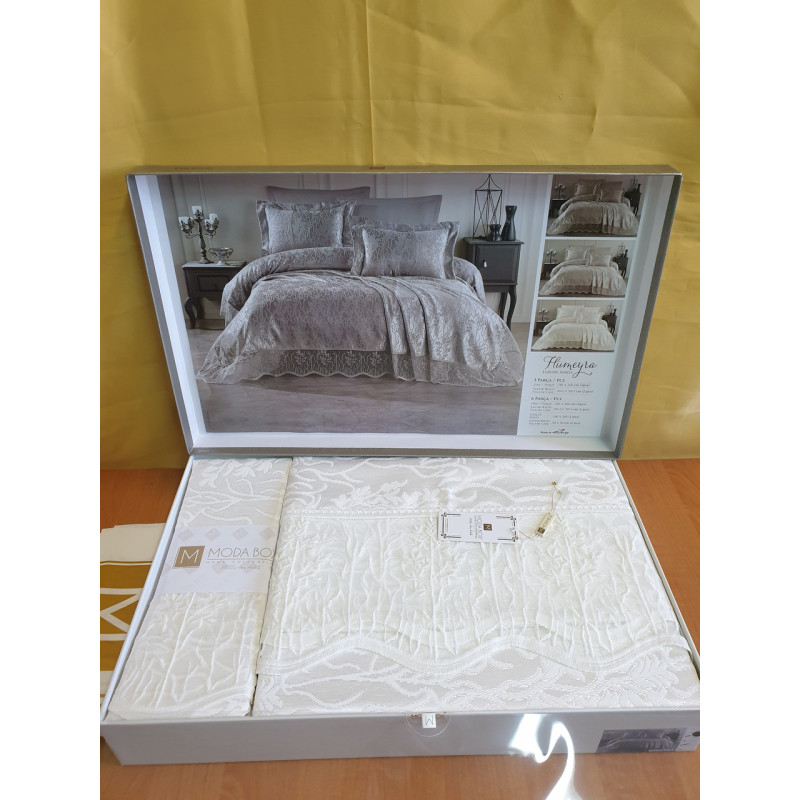 TM MODA BOX Покрывало жакардовое 240*260 HUMEYRA крем