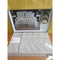 TM MODA BOX Покрывало жакардовое 240*260 KOSEM серый