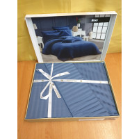 Постельное белье Satin Strip 200х220 (ТМ ZERON) LACIVERT, Турция