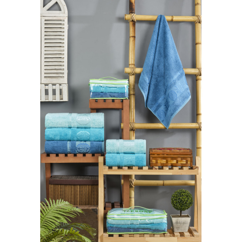 Рушники бамбуковые 50х90 (3шт) 530 г/м2 (TM Zeron) Aynali Agac Bamboo Desen, Турция