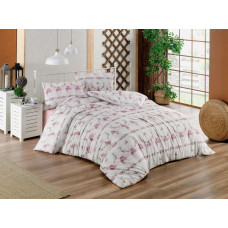 Постільна білизна двоспальна Ранфорс бавовна 180x220 (ТМ ZERON EKO) модель BATIK PUDRA, Туреччина