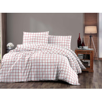 Постільна білизна двоспальна Ранфорс бавовна 180х220 (ТМ ZERON EKO) модель SQUARE, Туреччина