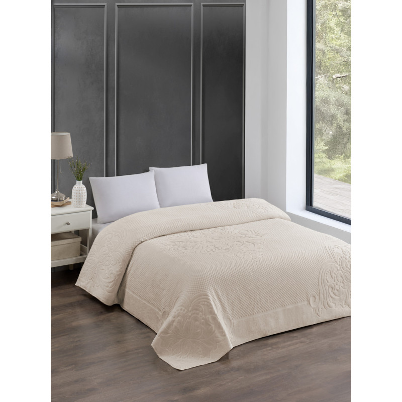Махрове простирадло бавовна 150х220 (TM Zeron) 470 г/м2 Капучино Туреччина