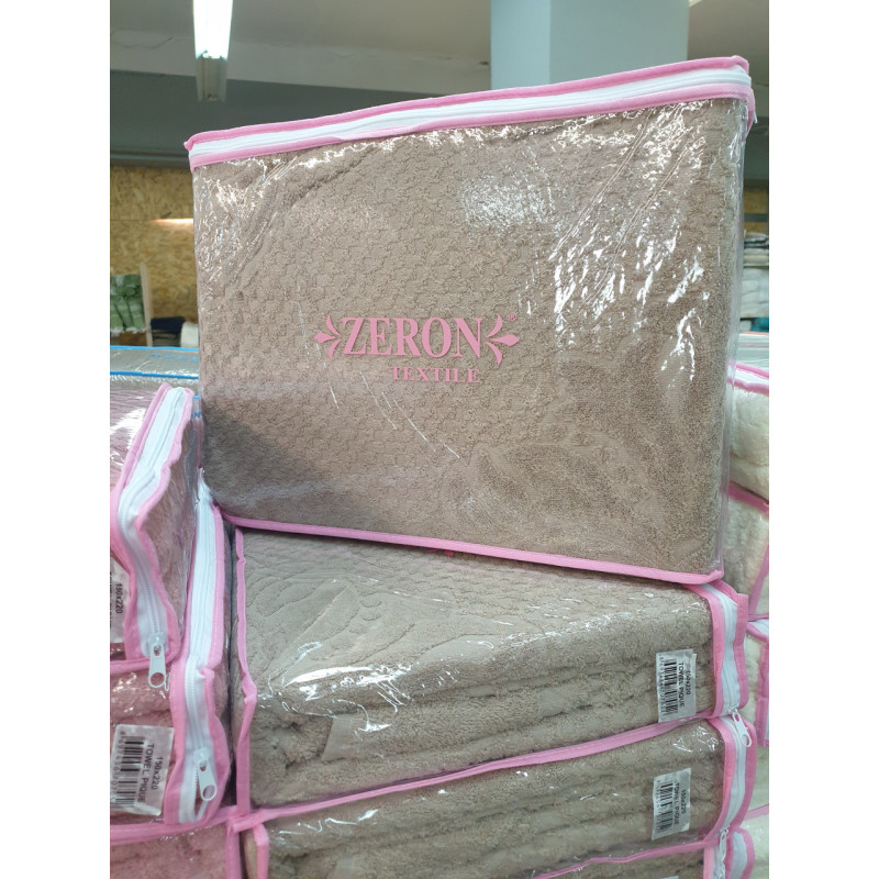 Махрове простирадло бавовна 150х220 (TM Zeron) 470 г/м2 Bej Туреччина