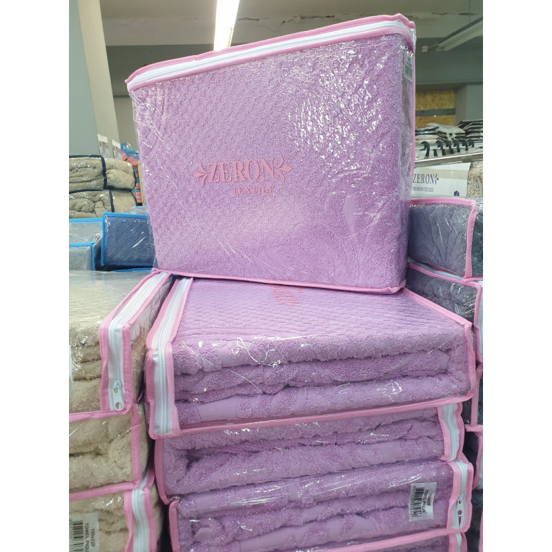 Махрове простирадло бавовна 150х220 (TM Zeron) 470 г/м2 Lila Туреччина