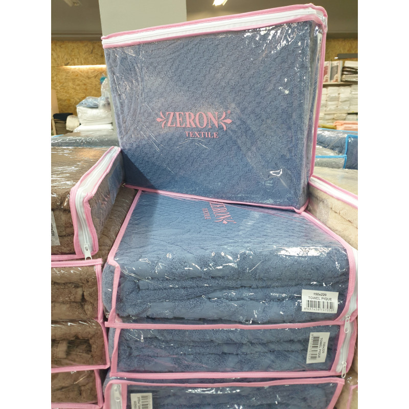 Махрове простирадло бавовна 200х220 (TM Zeron) 470 г/м2 Indigo, Туреччина