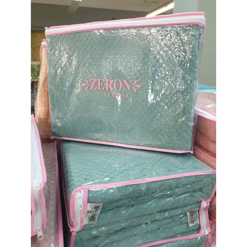 Махрове простирадло бавовна 200х220 (TM Zeron) 470 г/м2 Mint, Туреччина