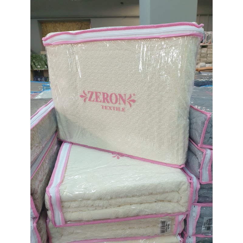 Махрове простирадло бавовна 200х220 (TM Zeron) 470 г/м2 Krem, Туреччина