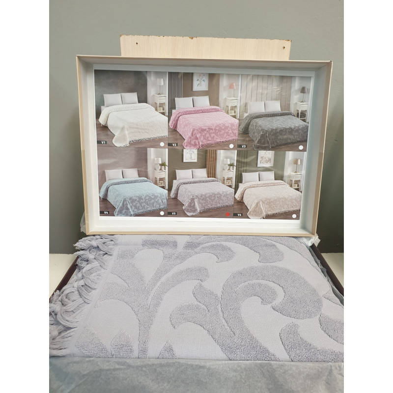 Жакардове махрове покривало Pike EXCLUSIVE 220x240 в коробці GRI