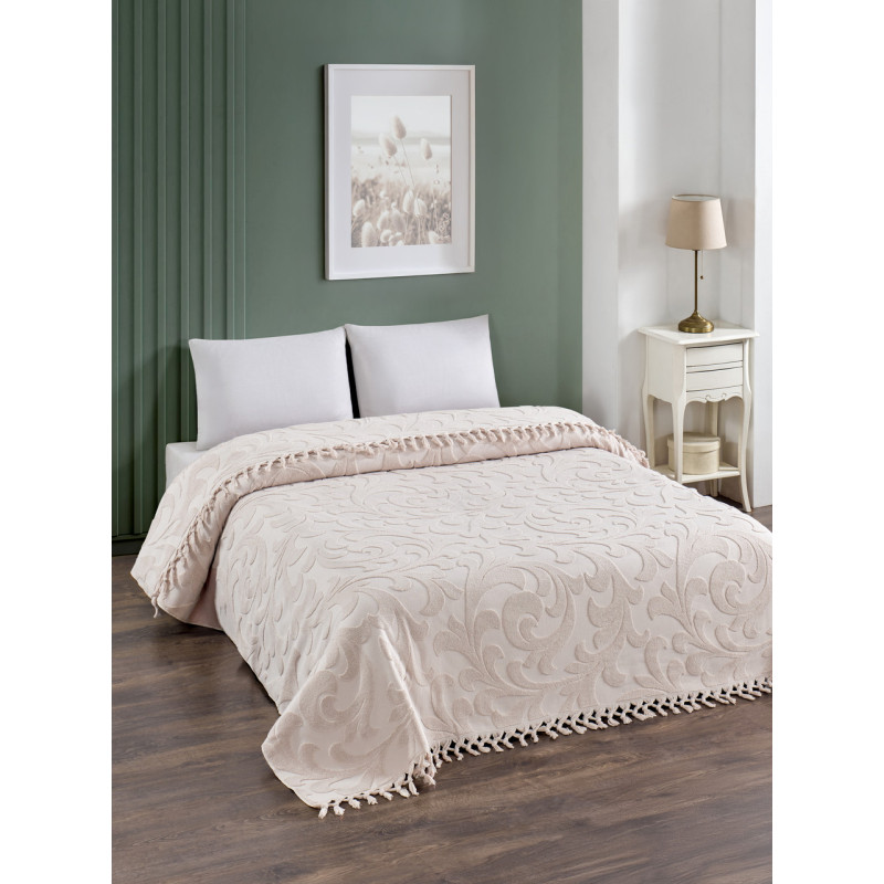 Жакардове махрове покривало Pike EXCLUSIVE 220x240 в коробці BEG