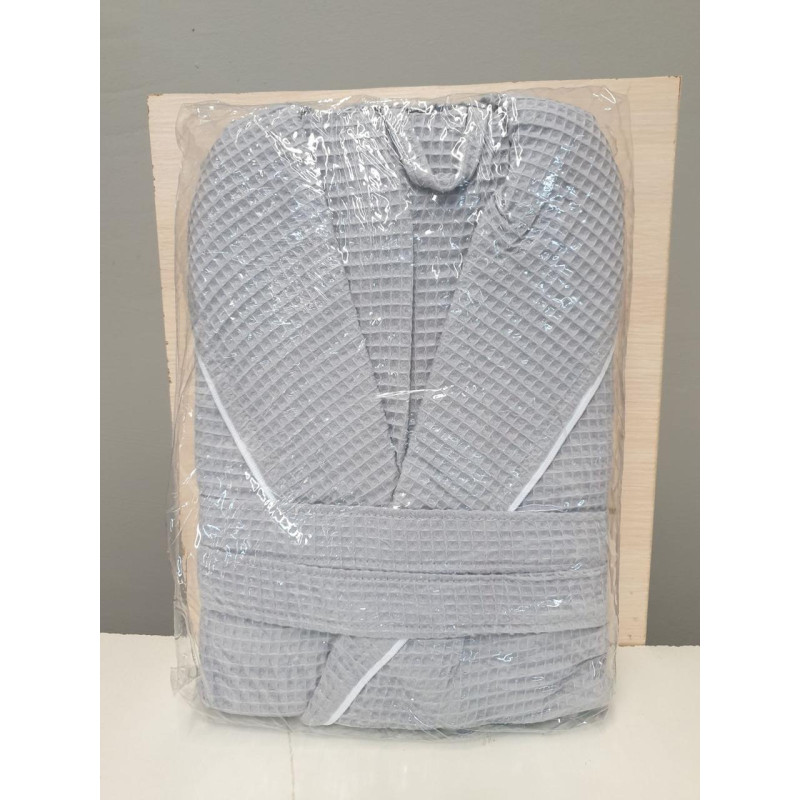 TM Zeron Exclusive вафельний чоловічий халат  Gri    3XL