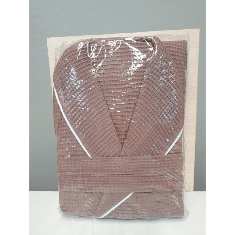 TM Zeron Exclusive вафельний чоловічий халат  Kahve  2XL