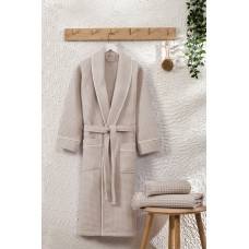 TM Zeron Exclusive вафельний чоловічий халат  Beg   2XL