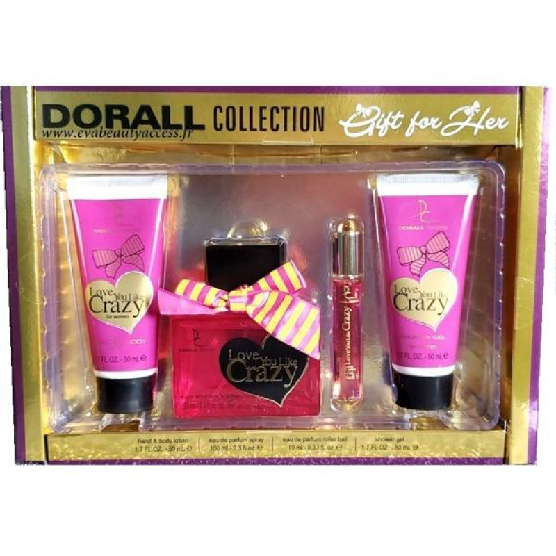 Dorall Collection Love you Like Crazy набор Туалетна вода (100мл) + Туалетная вода (10мл) + Гель для душа (50м