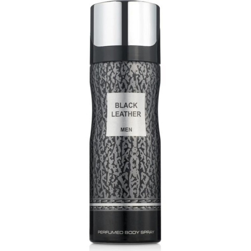 Чоловічий дезодорант Fragrance World Black Leather 200мл – елегантність і стиль у кожному спреї.