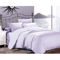 Євро комплект постільної білизни Home Line "Сатин Люкс" (світло-лавандовий) 176566