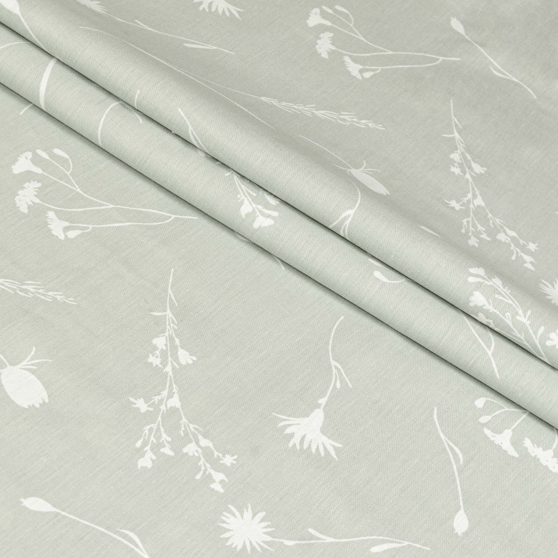 Півтораспальний комплект постільної білизни Home Line "Волошки" (білі на сірому) 174439