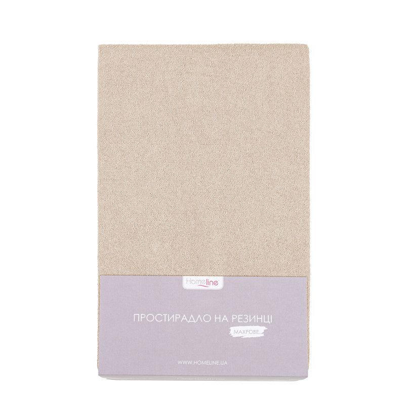 Простирадло махрове на резинці Home Line 180х200см (бежевий) 174332
