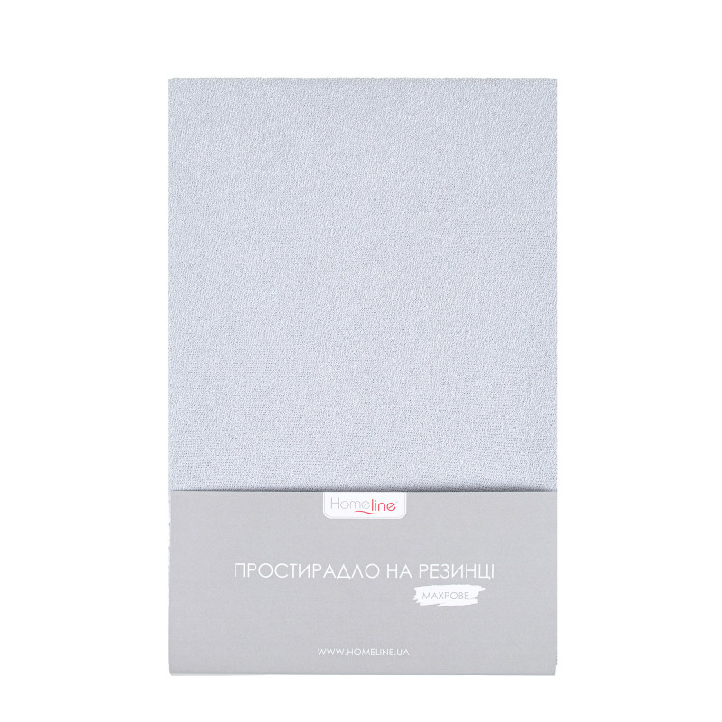 Простирадло махрове на резинці Home Line 180х200см (сірий) 174331