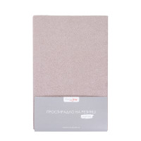 Простирадло махрове на резинці Home Line 140х200см (сіро-рожевий) 174317