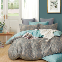 Півтораспальний комплект постільної білизни Home Line "КВІТИ ПІВДЕННОГО МІСТА" ( темно-сірий) 171691