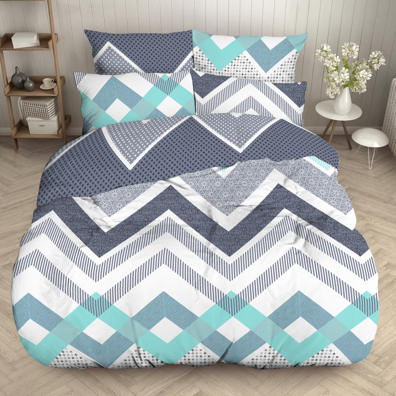 Євро комплект постільної білизни Home Line "Зіг-Заги" 168364