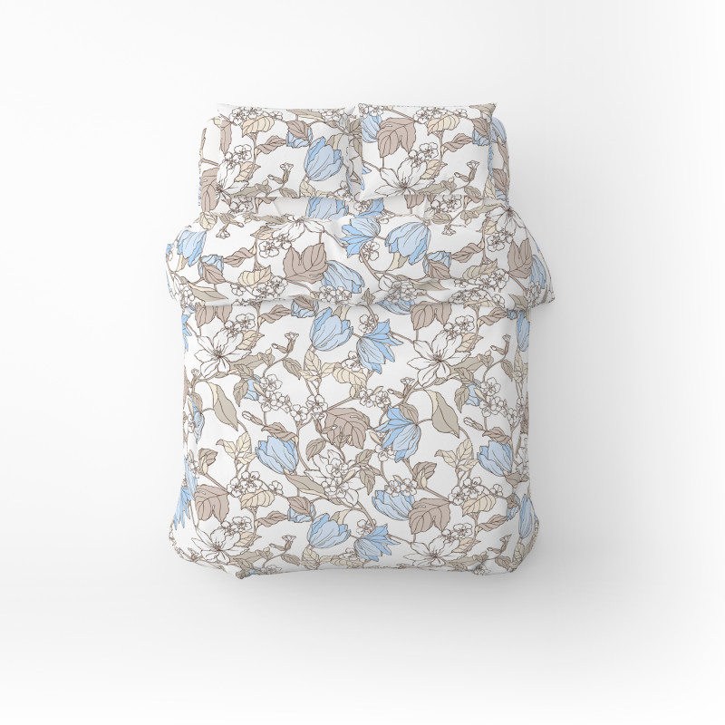 Півтораспальний комплект постільної білизни Home Line "Весняний вечір" (синьо-бежевий) 168344