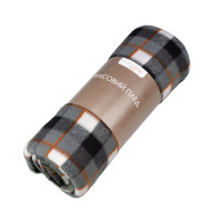 Плед флісовий "Полар" (сіро-чорний) 220х160см 164477