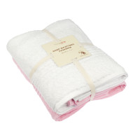 Набір махрових рушників "Ханум" Home Line (білий та рожевий) 60х110см 164233