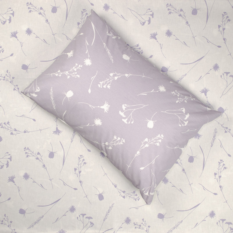 Півтораспальний комплект постільної білизни Home Line "Волошки" (білі та лавандові) 163011