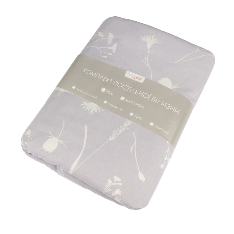 Півтораспальний комплект постільної білизни Home Line "Волошки" (білі та лавандові) 163010