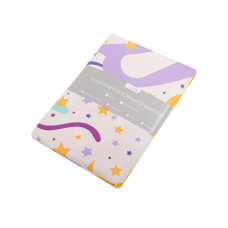 Півтораспальний комплект постільної білизни Home Line "Коти та зорі в горох" (бірюзовий, абрикосовий