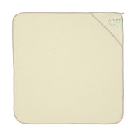 Рушник (куточок) махровий для купання з вишивкою Home Line (бежевий) 90х90см 162829