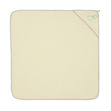 Рушник (куточок) махровий для купання з вишивкою Home Line (бежевий) 90х90см 162829
