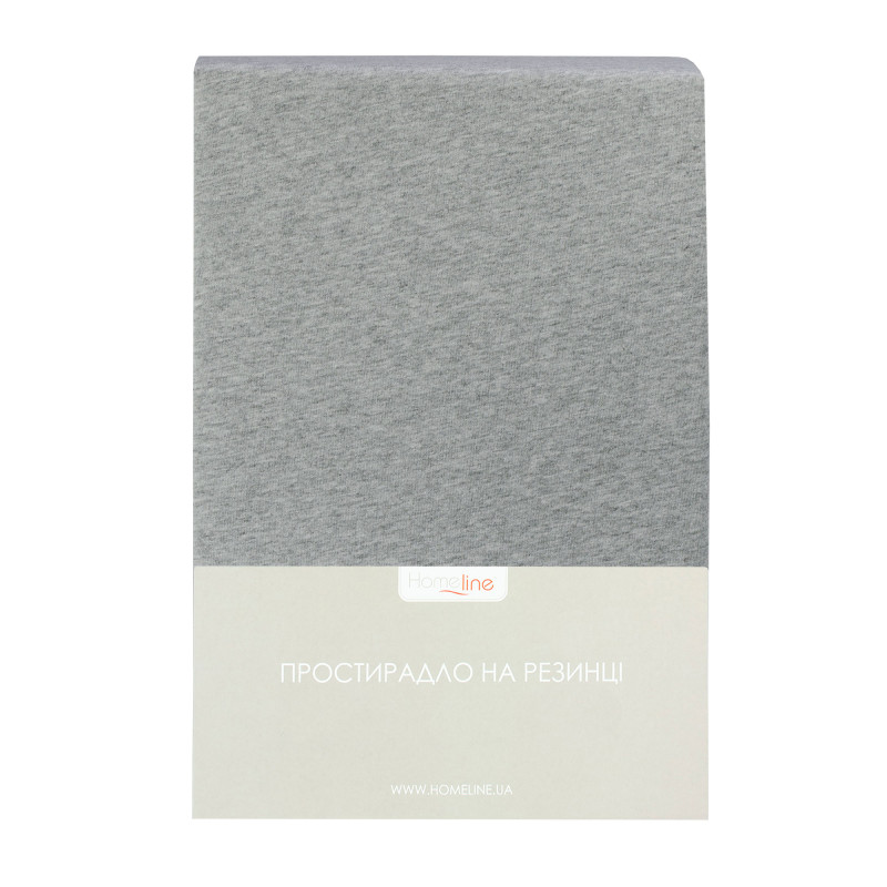 Простирадло трикотажне на резинці Home Line (сірий меланж) 180х200см 162738