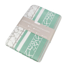 Півтораспальний комплект постільної білизни Home Line "Мармур" (зелений) 162641