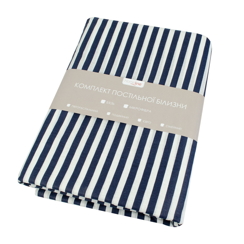 Двоспальний комплект постільної білизни Home Line "Монострайп" (2 нав 50х70) 162316