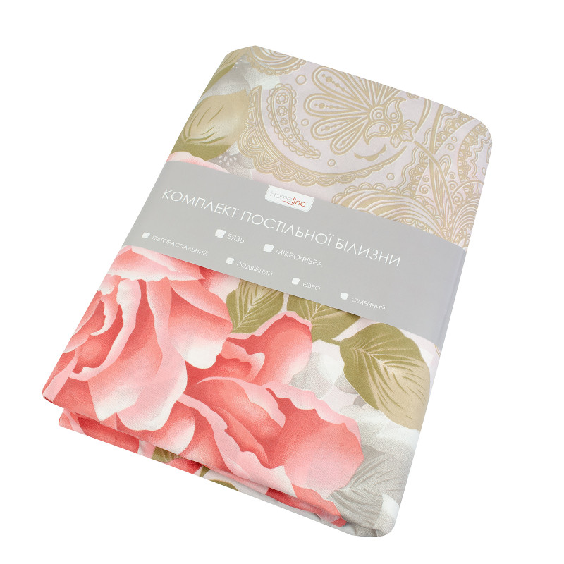 Двоспальний комплект постільної білизни Home Line "Гюлістан" (2 нав 50х70) 162304