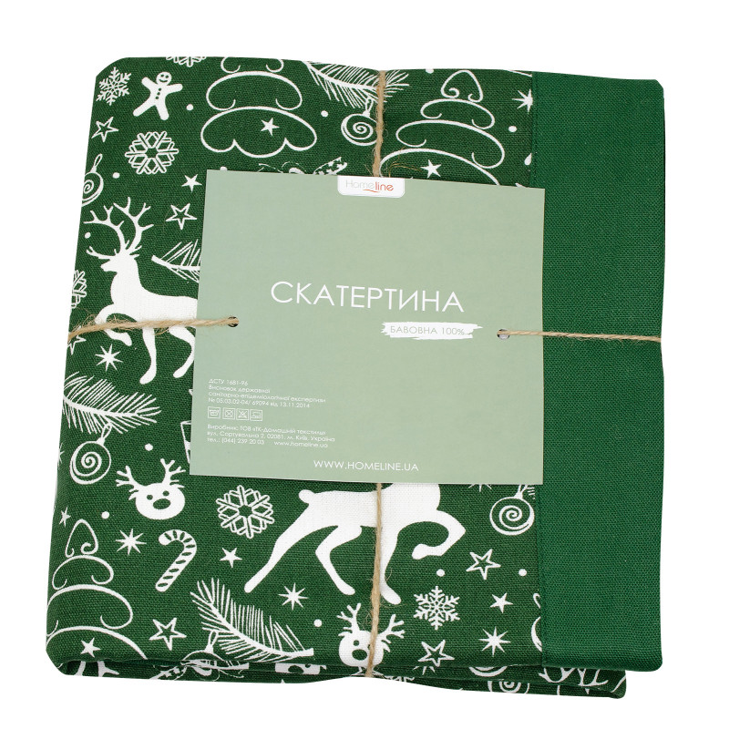 Скатертина кухонна (зелений) 140х220см  159430