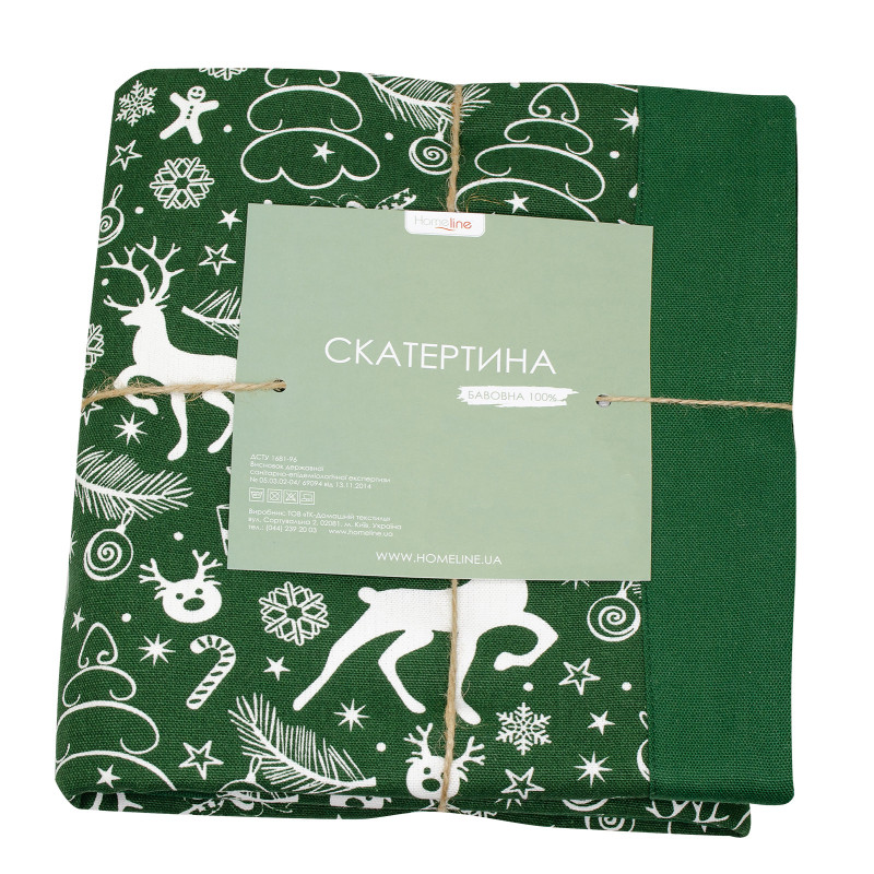 Скатертина кухонна (зелений) 140х180см  159378