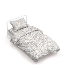 Півтораспальний комплект постільної білизни Home Line "Вензель" (шоколад) 50х70см (2 шт.) 156302