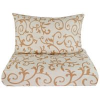 Півтораспальний комплект постільної білизни Home Line "Вензель" (карамель) 50х70см (2 шт.) 156301