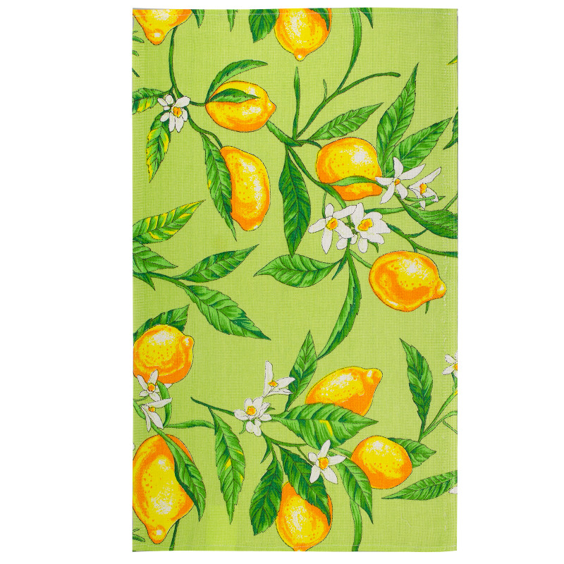 Рушник вафельний "Лимон оливковий" 45х70см 156067