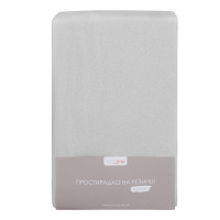 Простирадло махрове на резинці Home Line (світло-сіре) 200х200х20см 155246