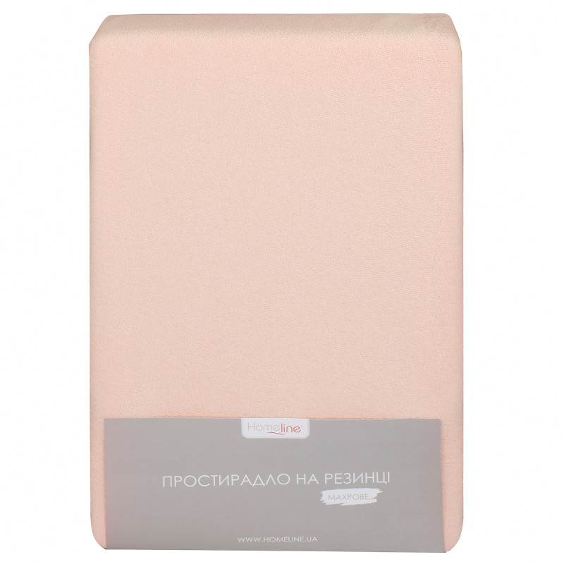 Простирадло махрове на резинці Home Line (персикове) 160х200х20см 155234